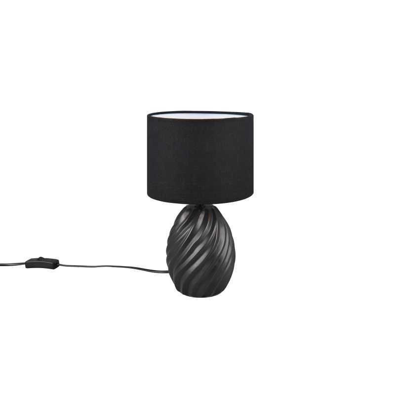 - Melva - Black Ceramic Table Lamp with Black Shade Trio-R51771032 - Melva - Black Ceramic Table Lamp with Black Shade