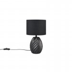 Melva - Black Ceramic Table Lamp with Black Shade Melva - Black Ceramic Table Lamp with Black Shade