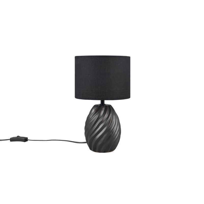 - Melva - Black Ceramic Table Lamp with Black Shade Trio-R51771032 - Melva - Black Ceramic Table Lamp with Black Shade