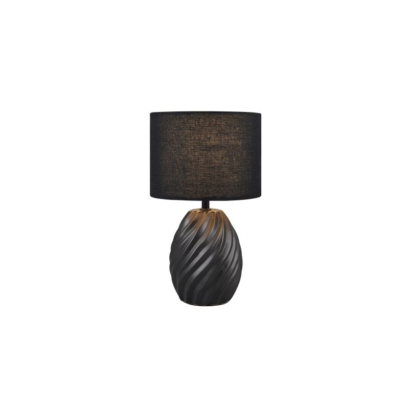 - Melva - Black Ceramic Table Lamp with Black Shade Trio-R51771032 - Melva - Black Ceramic Table Lamp with Black Shade
