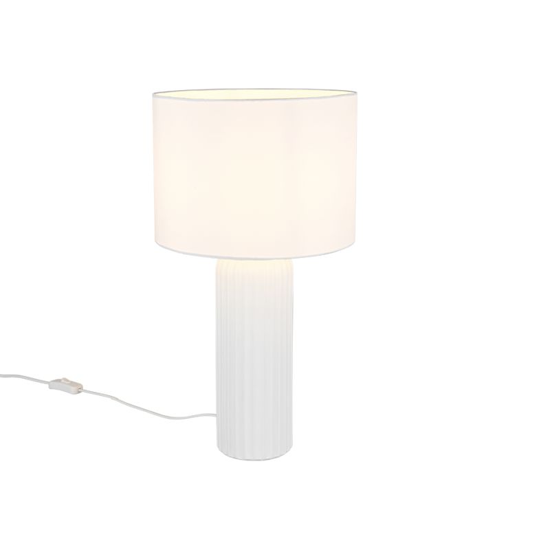 Trio-R51811031 - Blair - White Ceramic Table Lamp with White Shade ∅ 28 cm