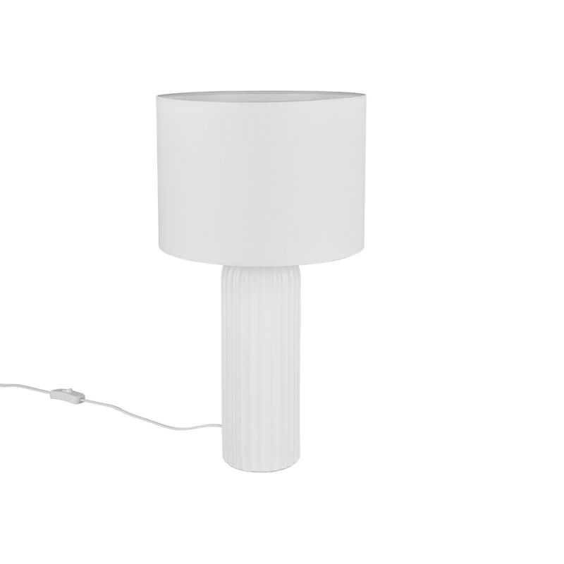 Trio-R51811031 - Blair - White Ceramic Table Lamp with White Shade ∅ 28 cm