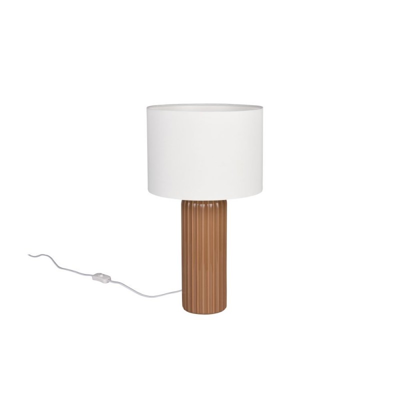 Trio-R51811072 - Blair - Mocha Ceramic Table Lamp with White Shade ∅ 28 cm