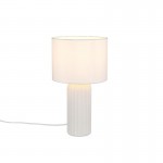 Blair - White Ceramic Table Lamp with White Shade ∅ 20 cm Blair - White Ceramic Table Lamp with White Shade ∅ 20 cm