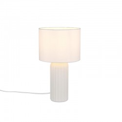 Blair - White Ceramic Table Lamp with White Shade ∅ 20 cm Blair - White Ceramic Table Lamp with White Shade ∅ 20 cm