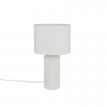 Blair - White Ceramic Table Lamp with White Shade ∅ 20 cm Blair - White Ceramic Table Lamp with White Shade ∅ 20 cm