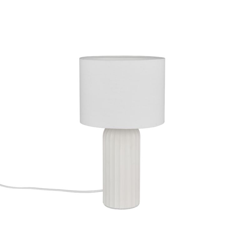 Trio-R51811931 - Blair - White Ceramic Table Lamp with White Shade ∅ 20 cm