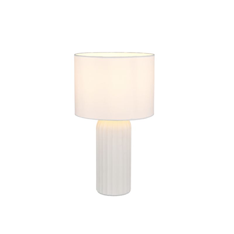 Trio-R51811931 - Blair - White Ceramic Table Lamp with White Shade ∅ 20 cm