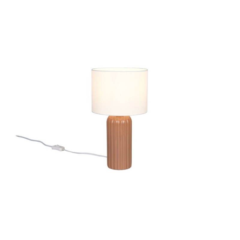 Trio-R51811972 - Blair - Mocha Ceramic Table Lamp with White Shade ∅ 20 cm