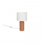 Blair - Mocha Ceramic Table Lamp with White Shade ∅ 20 cm