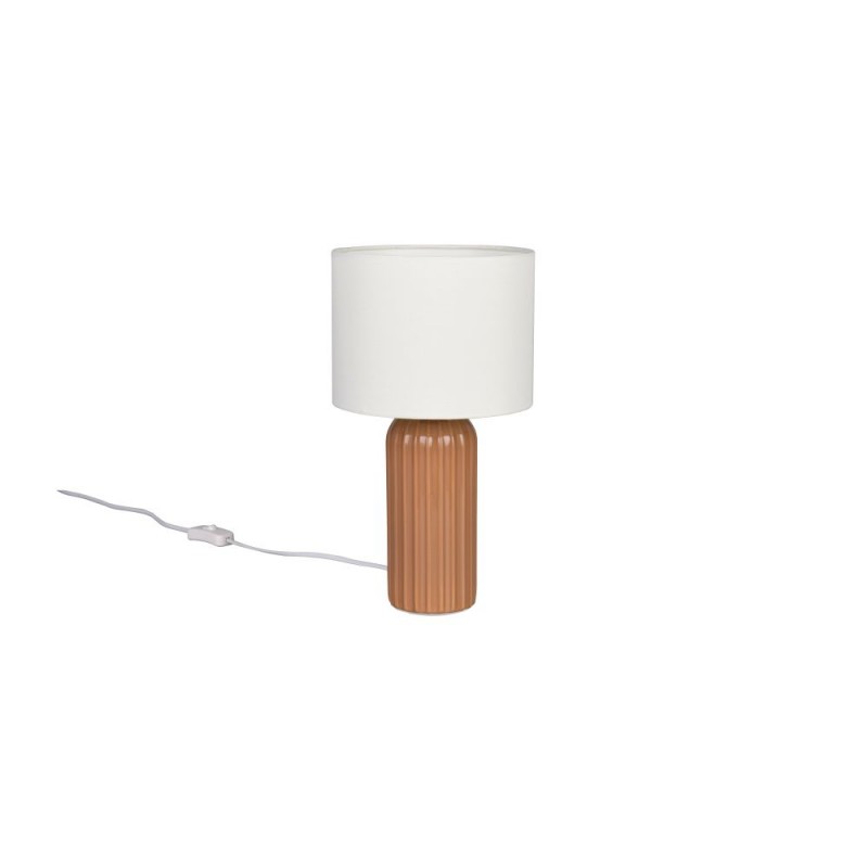Trio-R51811972 - Blair - Mocha Ceramic Table Lamp with White Shade ∅ 20 cm