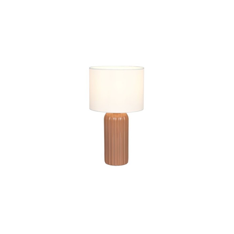 Trio-R51811972 - Blair - Mocha Ceramic Table Lamp with White Shade ∅ 20 cm