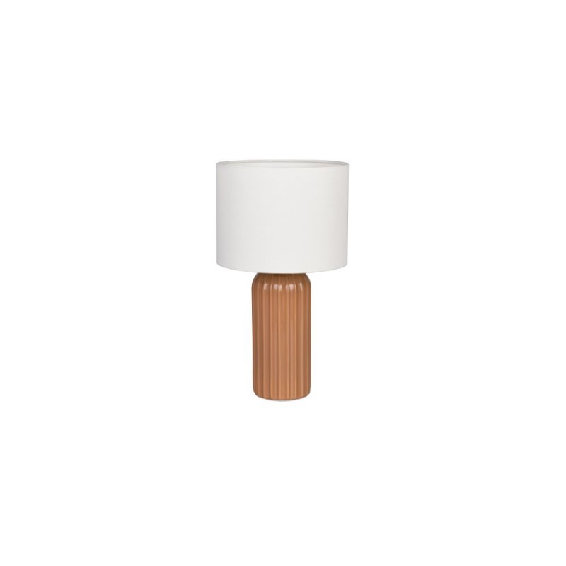 Trio-R51811972 - Blair - Mocha Ceramic Table Lamp with White Shade ∅ 20 cm