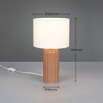 Blair - Mocha Ceramic Table Lamp with White Shade ∅ 20 cm