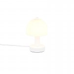 Glenn - Matt White Table Lamp with White Glass Glenn - Matt White Table Lamp with White Glass