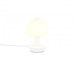 Glenn - Matt White Table Lamp with White Glass Glenn - Matt White Table Lamp with White Glass