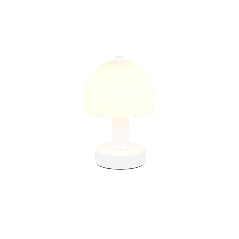 - Glenn - Matt White Table Lamp with White Glass Trio-R51961031 - Glenn - Matt White Table Lamp with White Glass