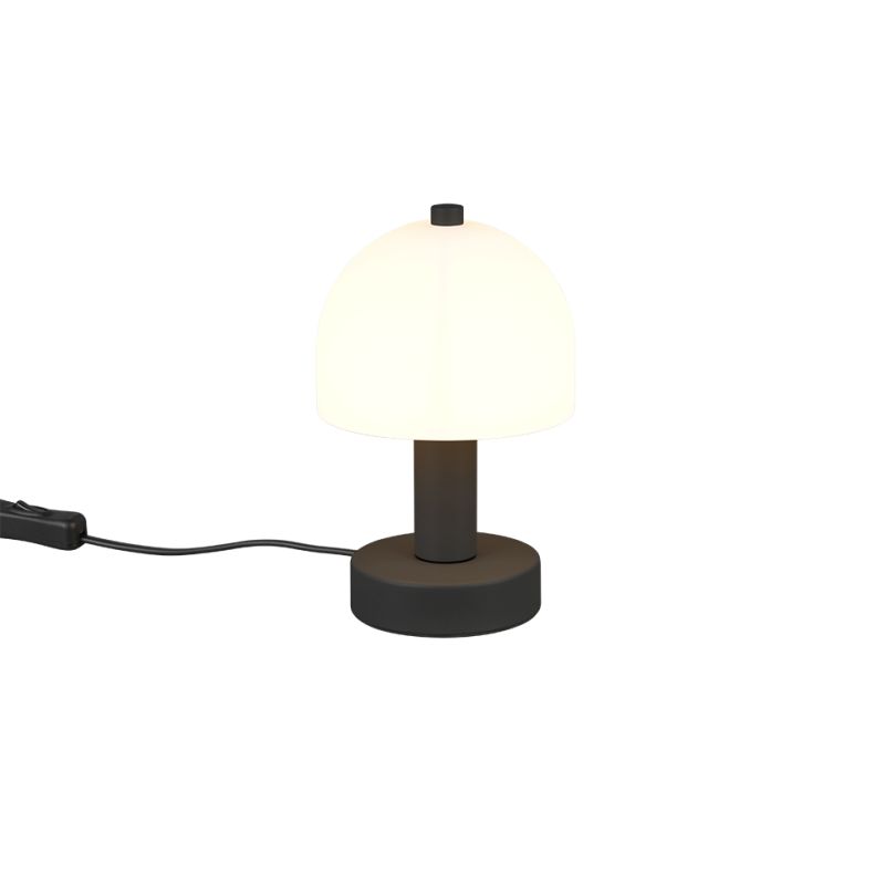 - Glenn - Matt Black Table Lamp with White Glass Trio-R51961032 - Glenn - Matt Black Table Lamp with White Glass