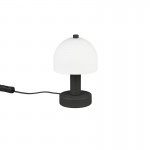 Glenn - Matt Black Table Lamp with White Glass Glenn - Matt Black Table Lamp with White Glass