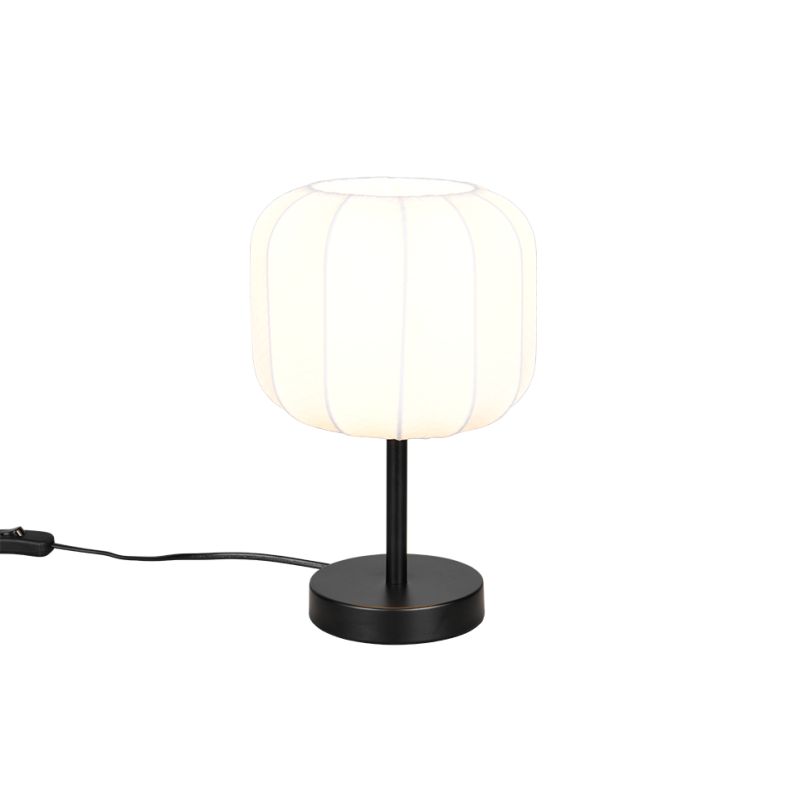 Trio-R51971001 - Madeline - Matt Black Table Lamp with White Fabric Shade