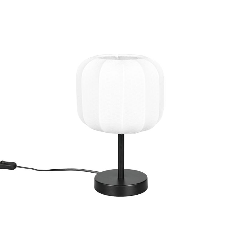 Trio-R51971001 - Madeline - Matt Black Table Lamp with White Fabric Shade