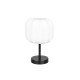 Trio-R51971001 - Madeline - Matt Black Table Lamp with White Fabric Shade