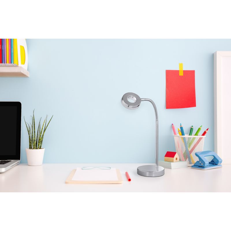 - Rennes - Chrome LED Desk Lamp Trio-R52411106 - Rennes - Chrome LED Desk Lamp