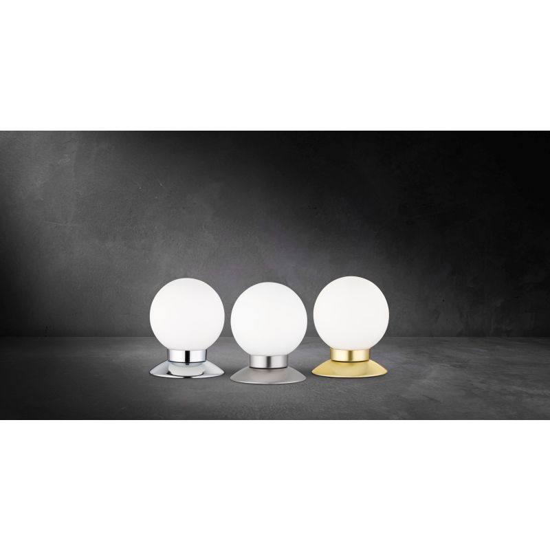 - Princess - Chrome Touch LED Table Lamp with White Glass Trio-R52551906 - Princess - Chrome Touch LED Table Lamp with White Glass