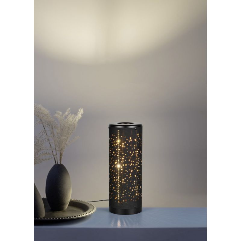 - Taco - Black Fabric LED Table Lamp with Starlight Effect Trio-R52801002 - Taco - Black Fabric LED Table Lamp with Starlight Effect