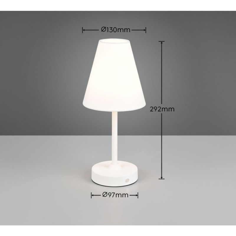 Trio-R53621101 - Kenny - Rechargeable White LED Table Lamp
