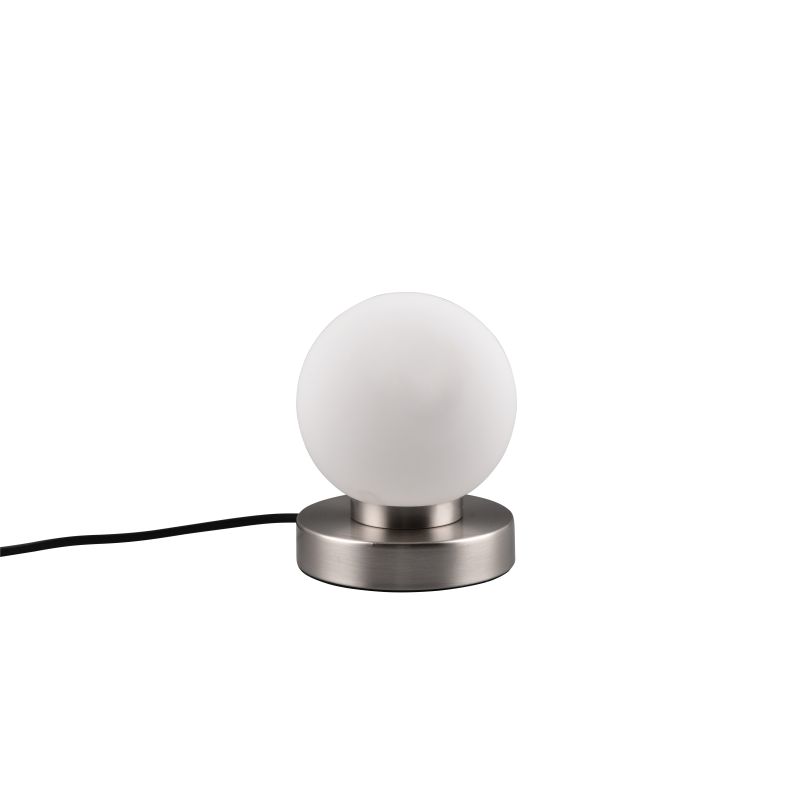 - Prinz II - Matt Nickel Table Lamp with White Glass Trio-R54011001 - Prinz II - Matt Nickel Table Lamp with White Glass