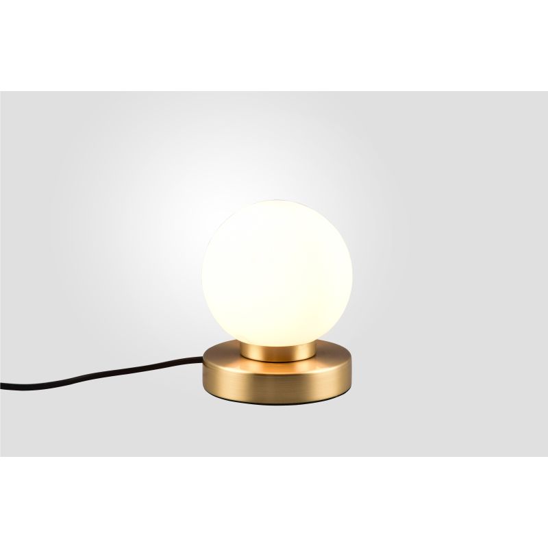- Prinz II - Matt Brass Table Lamp with White Glass Trio-R54011008 - Prinz II - Matt Brass Table Lamp with White Glass