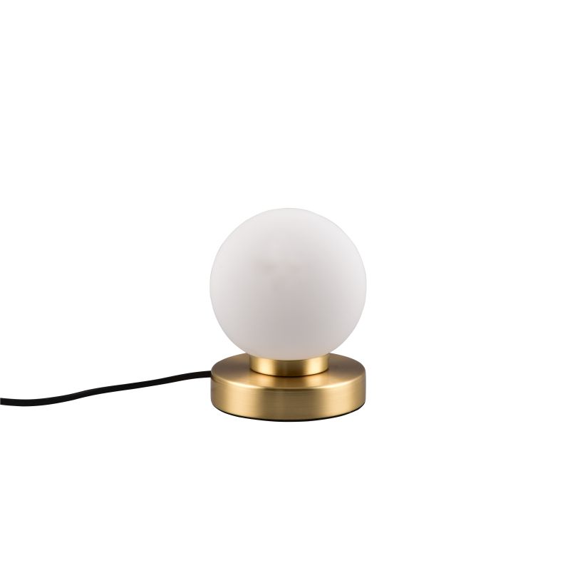 - Prinz II - Matt Brass Table Lamp with White Glass Trio-R54011008 - Prinz II - Matt Brass Table Lamp with White Glass
