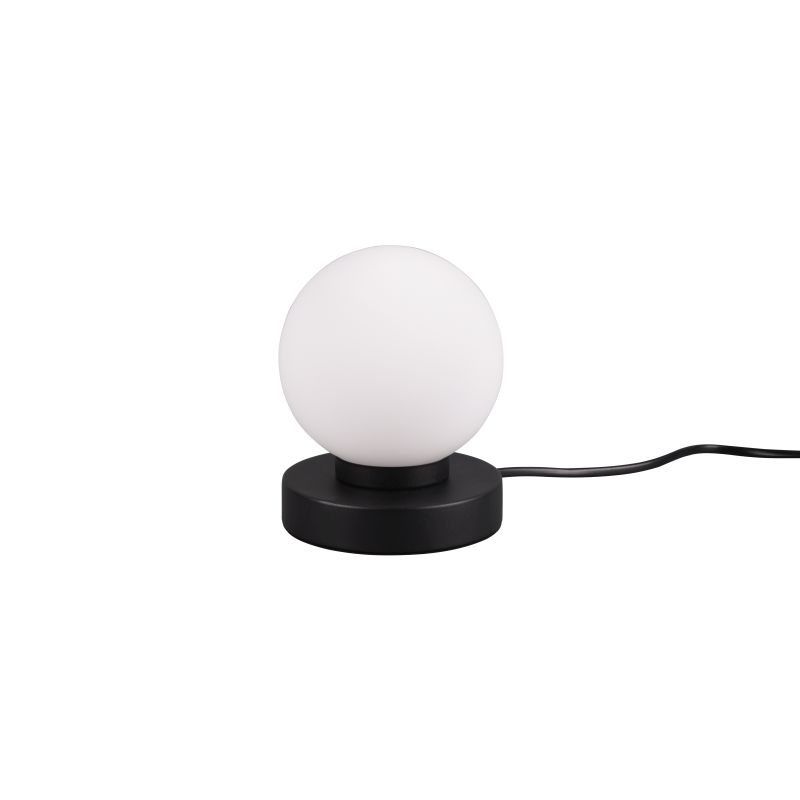 - Prinz II - Matt Black Table Lamp with White Glass Trio-R54011032 - Prinz II - Matt Black Table Lamp with White Glass