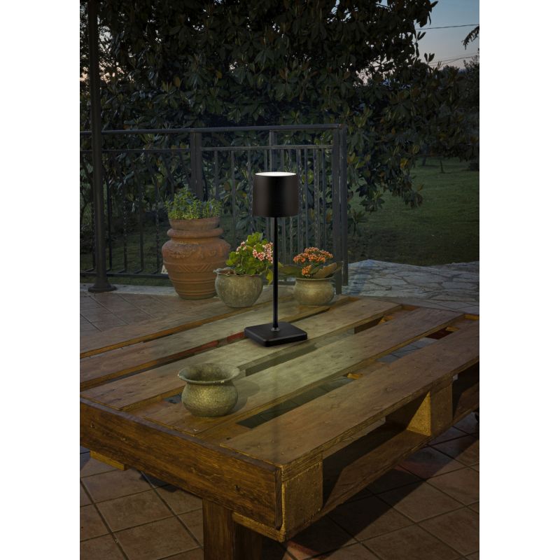 - Fernandez - Portable Indoor/Outdoor Rechargeable Black CCT Table Lamp Trio-R54096132 - Fernandez - Portable Indoor/Outdoor Rechargeable Black CCT Table Lamp
