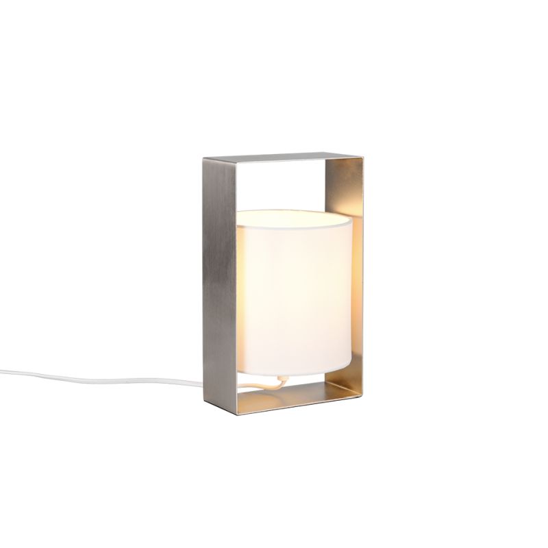 Trio-R55751007 - Pail - Matt Nickel Table Lamp with White Shade