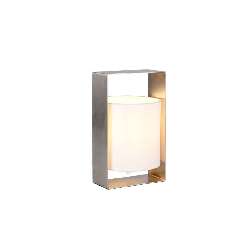 Trio-R55751007 - Pail - Matt Nickel Table Lamp with White Shade