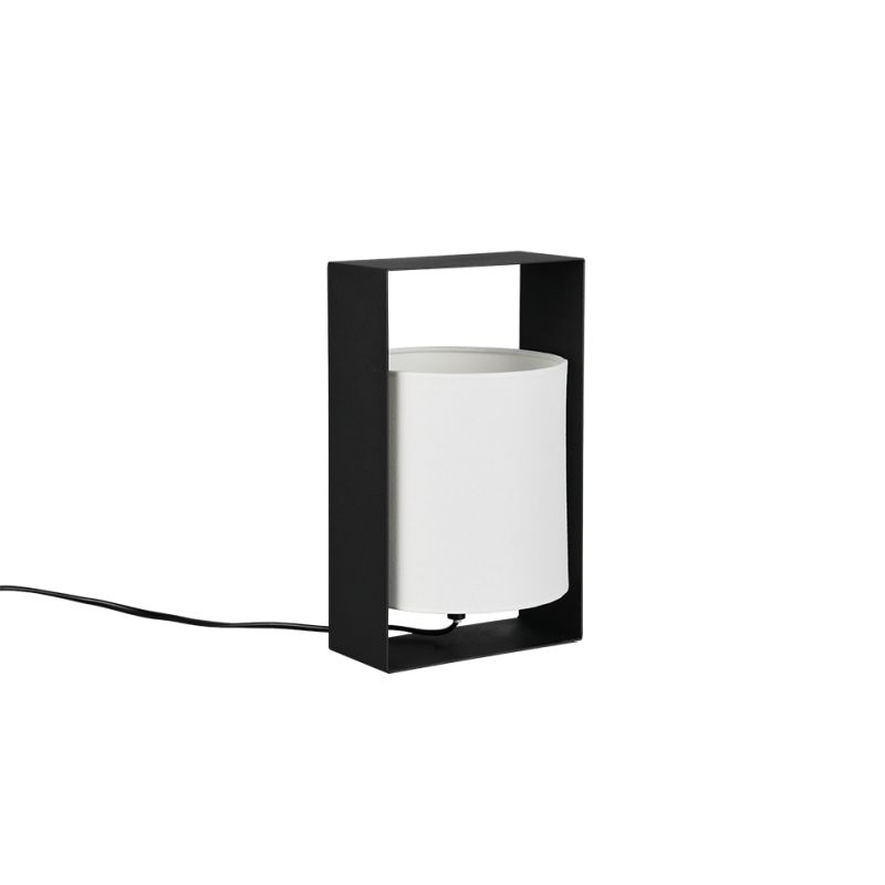 Trio-R55751032 - Pail - Matt Black Table Lamp with White Shade