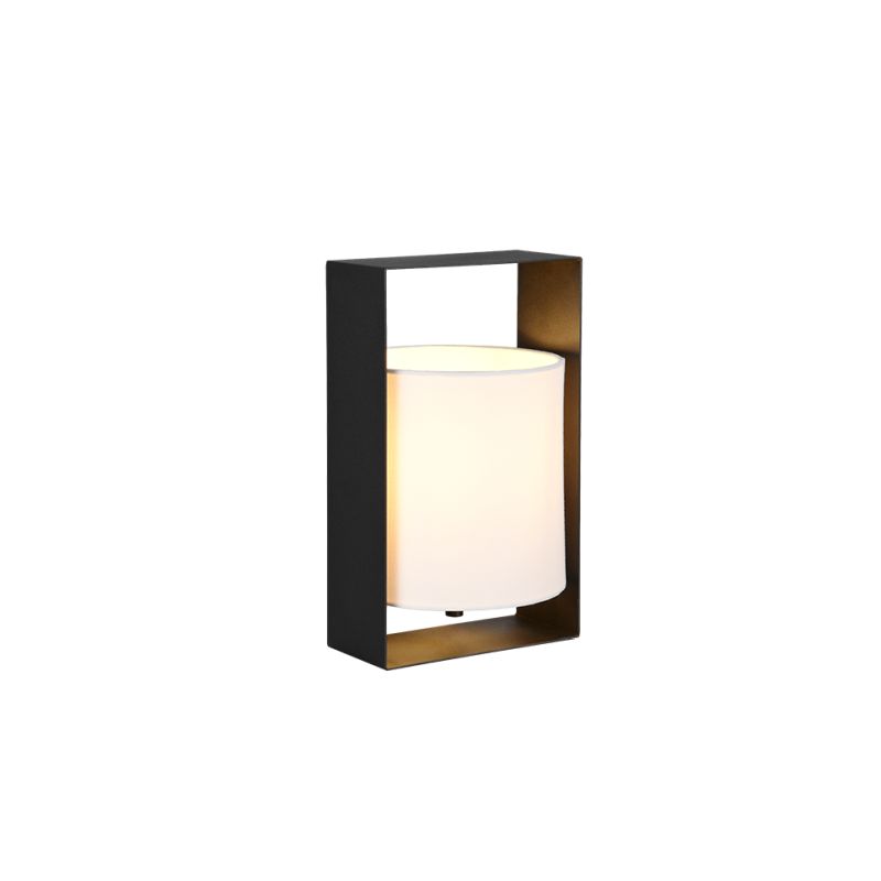 Trio-R55751032 - Pail - Matt Black Table Lamp with White Shade