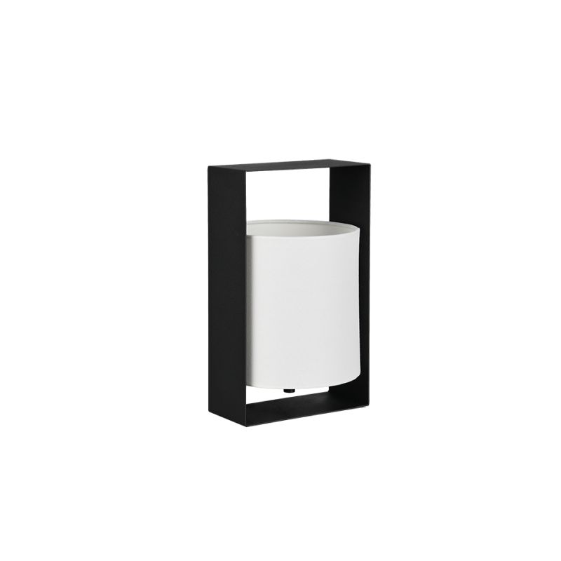 Trio-R55751032 - Pail - Matt Black Table Lamp with White Shade