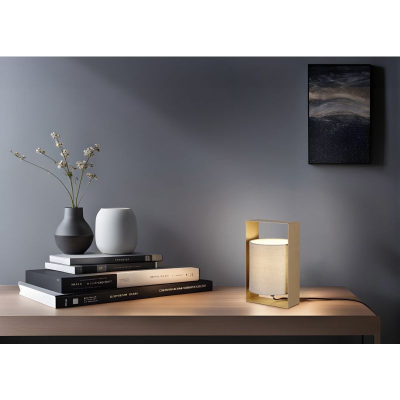Trio-R55751065 - Pail - Coffee Table Lamp with Taupe Shade