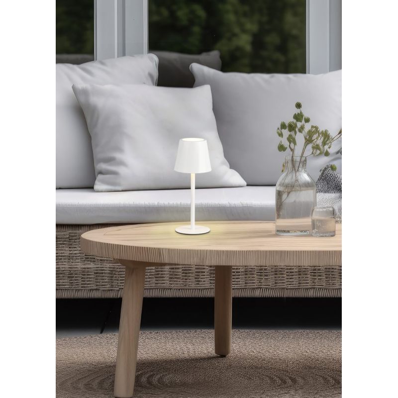 - Diaz - Portable Indoor/Outdoor Rechargeable White Table Lamp Trio-R55961131 - Diaz - Portable Indoor/Outdoor Rechargeable White Table Lamp