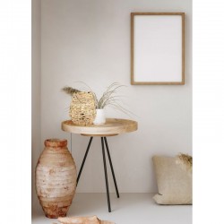Jean - Matt Black Table Lamp with Water Hyacinth Shade Jean - Matt Black Table Lamp with Water Hyacinth Shade