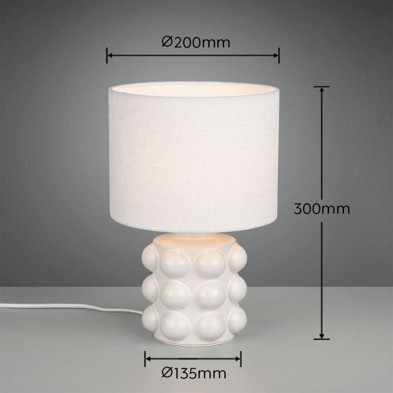 Trio-R56481001 - Kate - White Table Lamp ∅ 20 cm