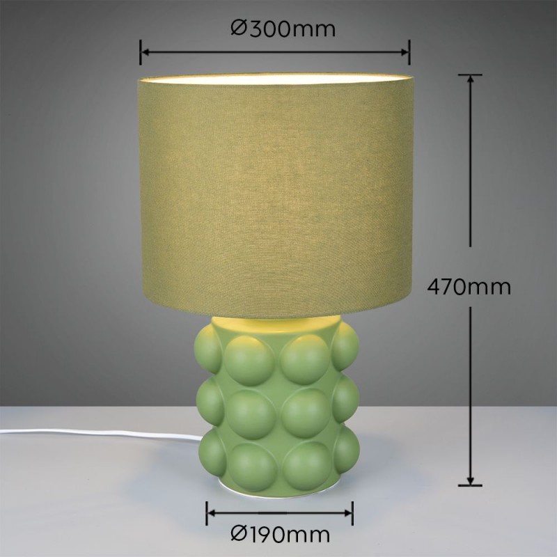 Trio-R56481915 - Kate - Green Table Lamp ∅ 30 cm
