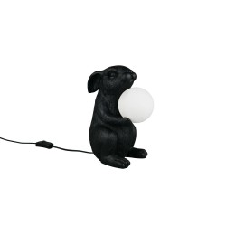 Rabbit - Black Animal Table Lamp