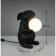 Trio-R56511002 - Rabbit - Black Animal Table Lamp