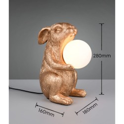 Rabbit - Gold Animal Table Lamp