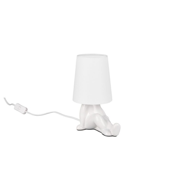 Trio-R56531001 - Huma - White Ceramic Table Lamp with White Shade
