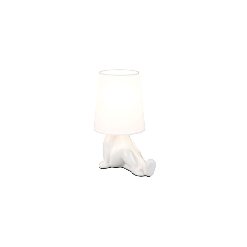 Trio-R56531001 - Huma - White Ceramic Table Lamp with White Shade